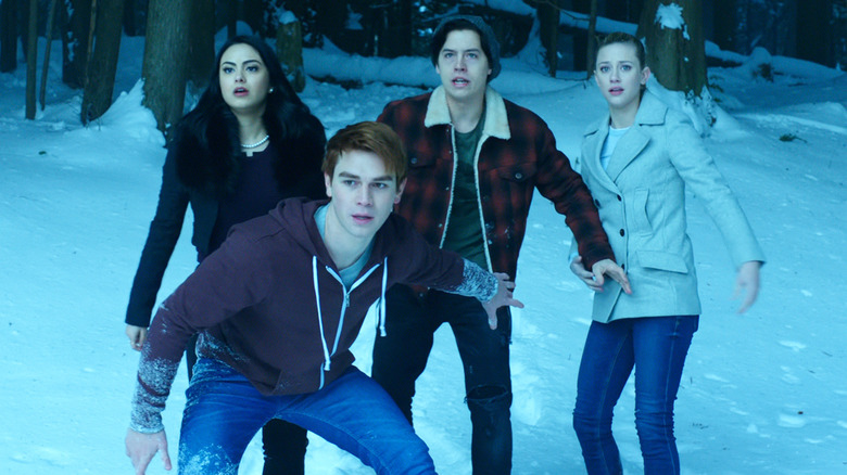 Archie, Veronica, Jughead, and Betty on Riverdale