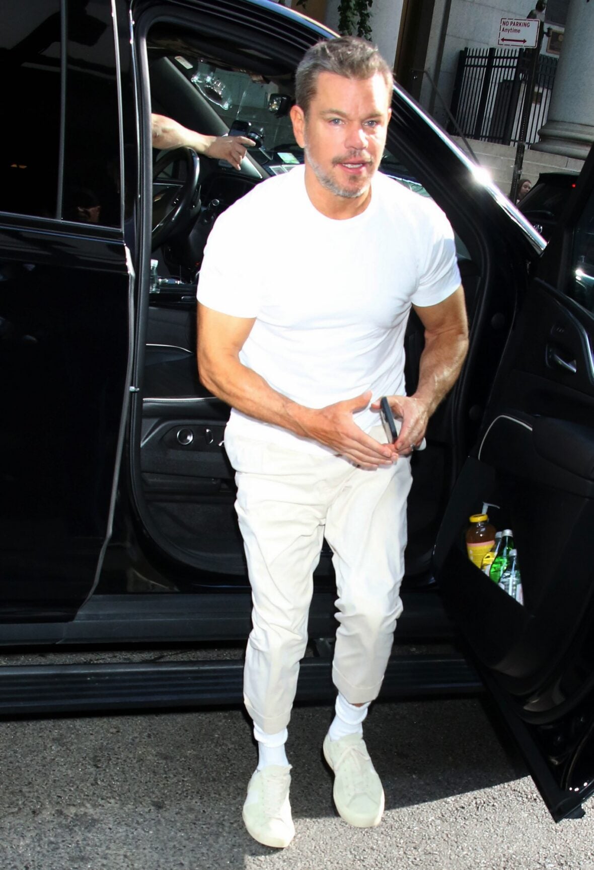 Matt Damon steps out in NYC for The Odyssey promo